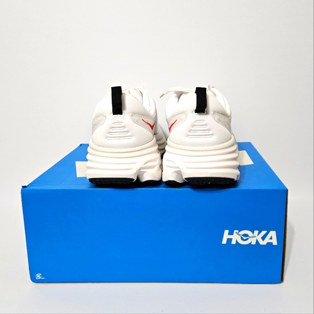 Hoka Bondi 8 White Vermillion - Picture 6 of 7